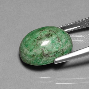 13.55カラットの天然グリーンマウシットシット（16.2×13.5 mm・オーバルカット）