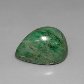 19.99カラットの天然グリーンマウシットシット（18.4×13.8 mm・洋梨の形）