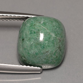 9.50カラットの天然グリーンマウシットシット（11.9×11 mm・クッションカット）