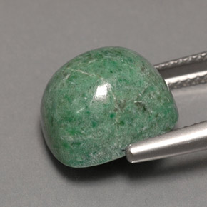 9.50カラットの天然グリーンマウシットシット（11.9×11 mm・クッションカット）