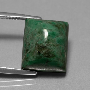 15.54カラットの天然グリーンマウシットシット（14.1×12.1 mm・バゲット）
