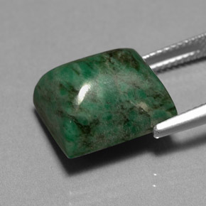 15.54カラットの天然グリーンマウシットシット（14.1×12.1 mm・バゲット）
