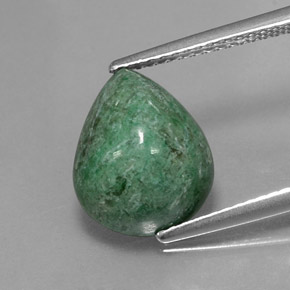 5.20カラットの天然グリーンマウシットシット（12.1×9.8 mm・洋梨の形）