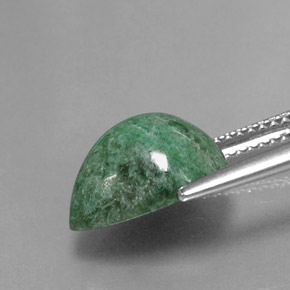 5.20カラットの天然グリーンマウシットシット（12.1×9.8 mm・洋梨の形）