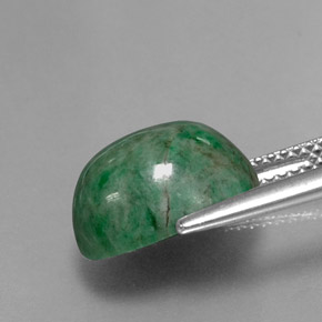 6.54カラットの天然グリーンマウシットシット（12.2×9.8 mm・オーバルカット）