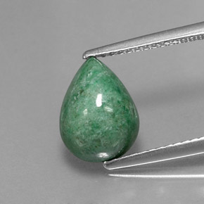 3.27カラットの天然グリーンマウシットシット（10.6×8 mm・洋梨の形）