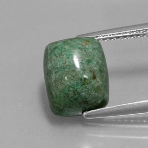 4.31カラットの天然グリーンマウシットシット（10.2×8.1 mm・クッションカット）