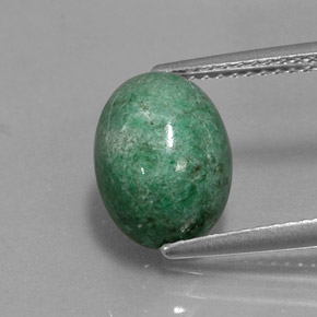 4.13カラットの天然グリーンマウシットシット（11.1×8.1 mm・オーバルカット）