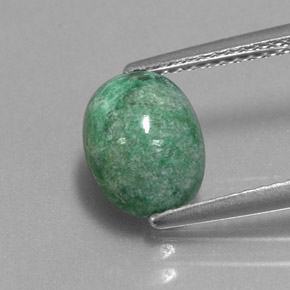 2.22カラットの天然グリーンモーシットシット、オーバルカット、オペーク