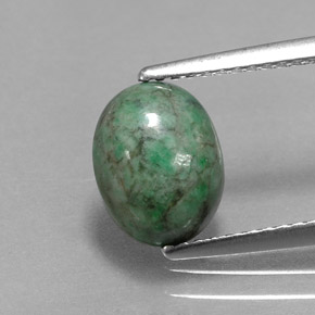 2.36カラットの天然グリーンマウシットシット（9.4×7.4 mm・オーバルカット）