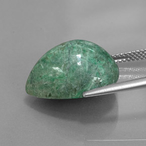 15.87カラットの天然グリーンマウシットシット（17.9×13.7 mm・洋梨の形）