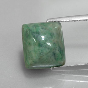 6.10カラットの天然グリーンマウシットシット（11.1×10 mm・バゲット）