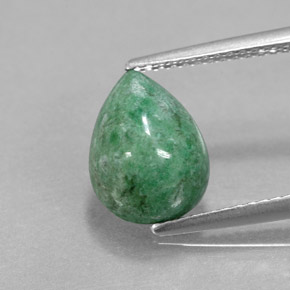3.25カラットの天然グリーンマウシットシット（10.9×8.1 mm・洋梨の形）