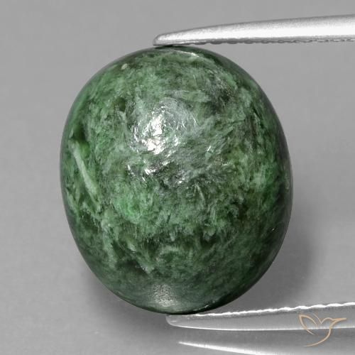 9.55ct 天然 薄いパイングリーン マウ・シット・シット, 楕円形, オペーク