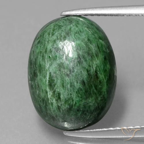 11.05ct 天然 ディープグリーン モーシットシット, 楕円形, オペーク