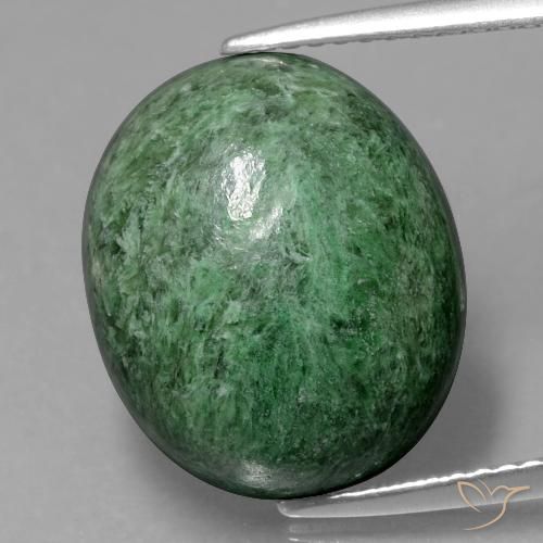 12.12ct 天然 パイングリーン モーシットシット, 楕円形, オペーク