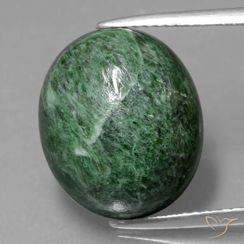 14.02ct 天然 ミディアムグリーン マウ・シット・シット, 楕円形, オペーク