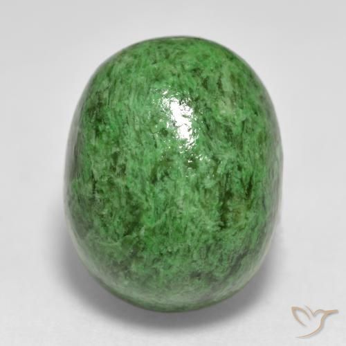 15.24ct 天然 ダークグリーン マウ・シット・シット, 楕円形, オペーク