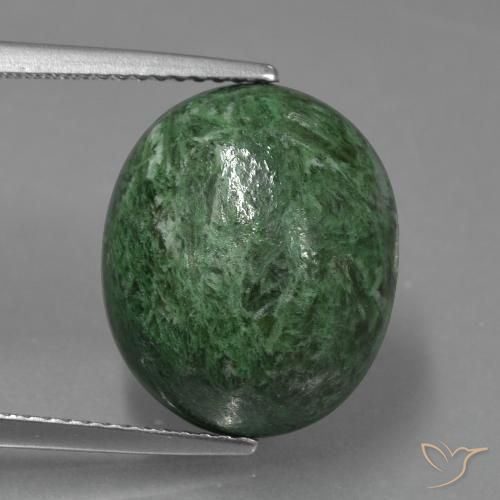 13.63ct 天然 ミディアムグリーン マウ・シット・シット, 楕円形, オペーク