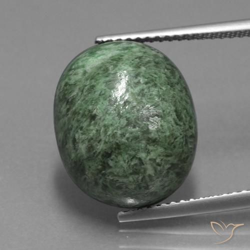 13.71ct 天然 アーシーグリーン マウ・シット・シット, 楕円形, オペーク