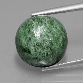 8.55カラットの天然グリーンモーシットシット、ラウンドカット、オペーク