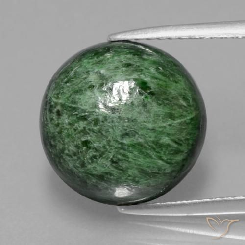 9.17ct 天然 ミディアムグリーン マウ・シット・シット, ラウンド, オペーク
