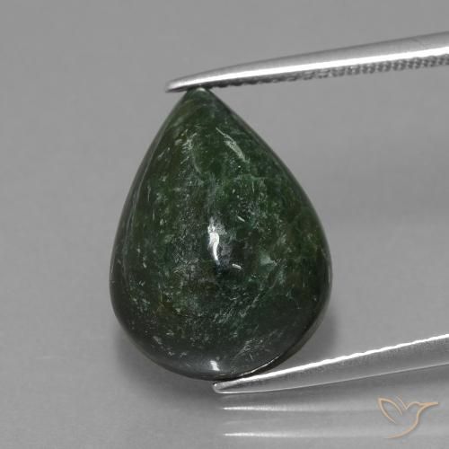 10.04ct 天然 ミディアムグリーン マウ・シット・シット, 洋梨の形, オペーク