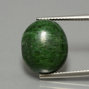 12.36カラットの天然グリーンマウシットシット（14.8×12.7 mm・オーバルカット）