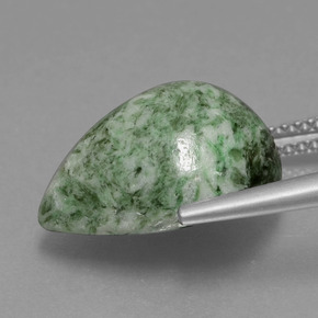 11.53カラットの天然グリーンマウシットシット（15.6×12.5 mm・洋梨の形）