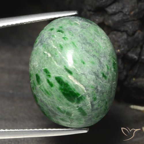29.35ct 天然 ミディアムグリーン モーシットシット, 楕円形, オペーク