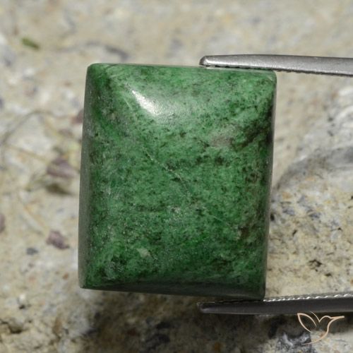 34.18ct 天然 ディープグリーン マウ・シット・シット, バゲット, オペーク