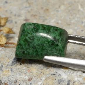 8.55カラットの天然ディープグリーンマウシットシット（12.7×9 mm・バゲット）