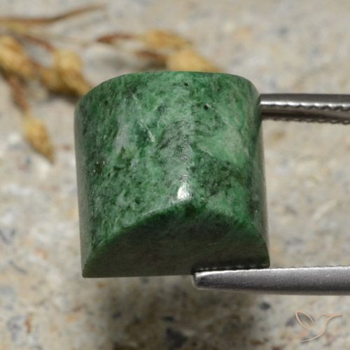 17.43ct 天然 ダークグリーン マウ・シット・シット, 四角形, オペーク