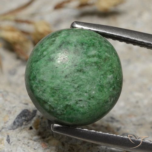 7.68ct 天然 薄いパイングリーン マウ・シット・シット, ラウンド, オペーク