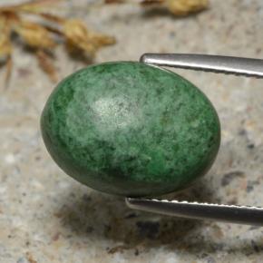 9.38カラットの天然ミディアムグリーンマウシットシット（14.9×11 mm・オーバルカット）
