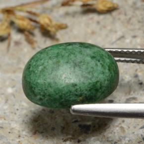 9.38カラットの天然ミディアムグリーンマウシットシット（14.9×11 mm・オーバルカット）