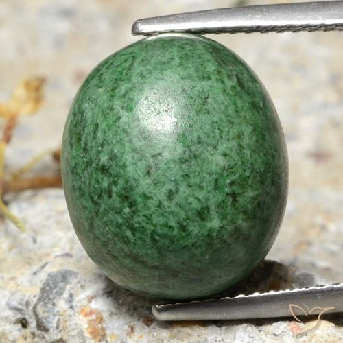 12.36ct 天然 ミディアムグリーン モーシットシット, 楕円形, オペーク