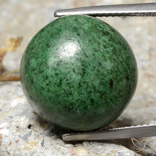 23.78ct 天然 ミディアムグリーン マウ・シット・シット, ラウンド, オペーク