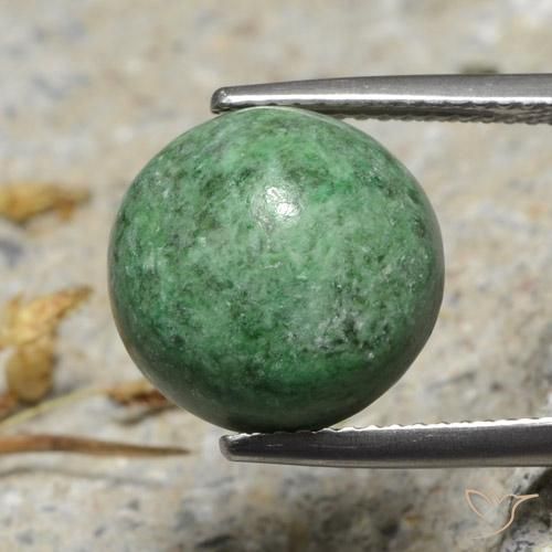 9.30ct 天然 薄いパイングリーン モーシットシット, ラウンド, オペーク