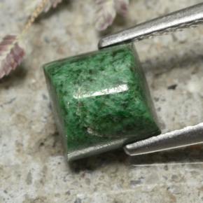 1.70カラットの天然ダークグリーンマウシットシット（6.1×5.9 mm・四角）
