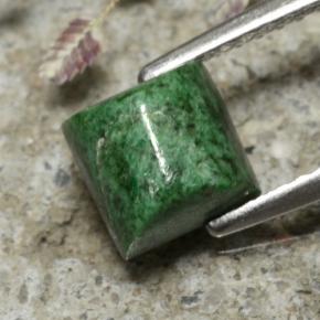 1.70カラットの天然ダークグリーンマウシットシット（6.1×5.9 mm・四角）