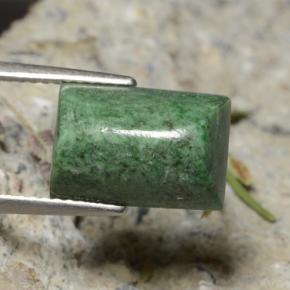 6.79カラットの天然ミディアムグリーンマウシットシット（12.5×8.6 mm・バゲット）