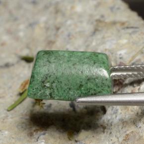 6.79カラットの天然ミディアムグリーンマウシットシット（12.5×8.6 mm・バゲット）