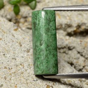 3.17カラットの天然グリーンマウシットシット（14.7×5.6 mm・バゲット）