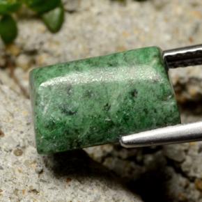 5.85カラットの天然グリーンマウシットシット（11.8×7.6 mm・バゲット）