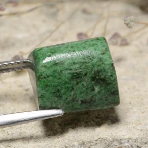 8.92カラットの天然薄いパイングリーンマウシットシット（11.2×9.7 mm・バゲット）