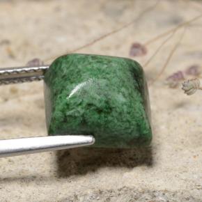 6.86カラットの天然グリーンマウシットシット、四角、オペーク