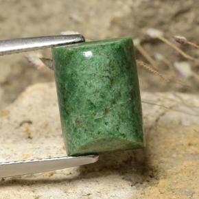 6.77カラットの天然ディープグリーンモーシットシット、バゲット、オペーク