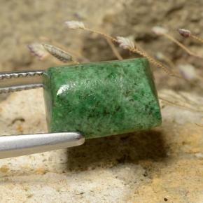 6.77カラットの天然ディープグリーンモーシットシット、バゲット、オペーク