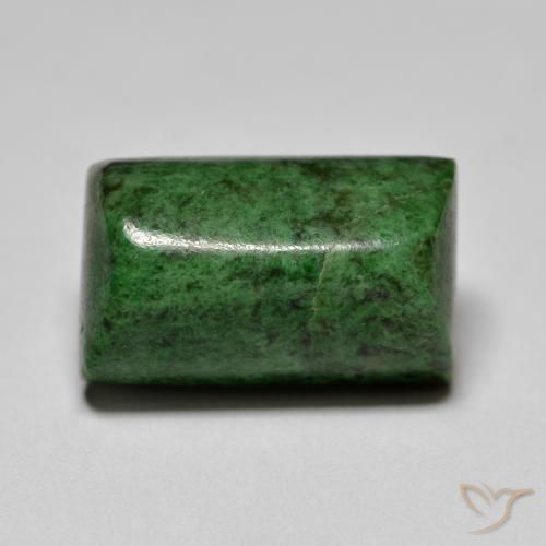 11.12ct 天然 ダークグリーン モーシットシット, バゲット, オペーク